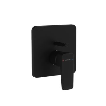 Artema A4282836 Root Square Mat Siyah Ankastre Banyo Bataryası