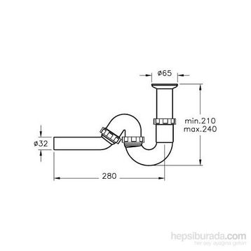 Artema A45110 Plastik Lavabo Sifon Seti