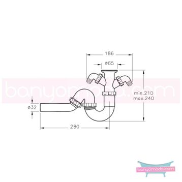 Artema A45110 Plastik Lavabo Sifon Seti