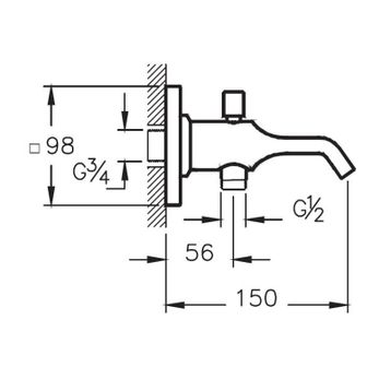 Artema Suit U A42490 Çıkış Ucu, El Duşu Çıkışlı, Krom