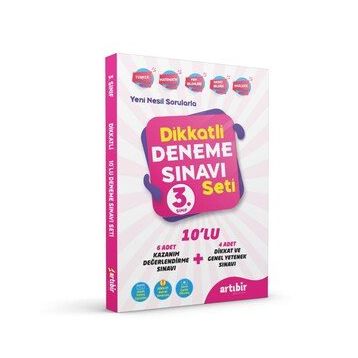 Artıbir Yayınları - 3. Sınıf Dikkatli Deneme Sınavı Seti