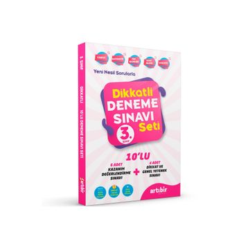 Artıbir Yayınları - 3. Sınıf Dikkatli Deneme Sınavı Seti