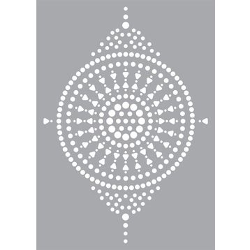 Artikel Mandala Desen 50x70 cm Duvar Fayans Mobilya Stencil Boyama Şablonu