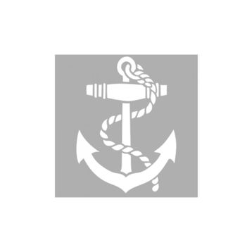 Artikel ST-1245 Anchor Deniz Motif Stencil Tasarımı 30x30 cm Kanvas Tablo