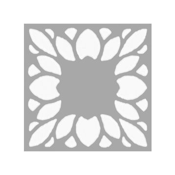Artikel ST-1496 Nita Çiçek Motifi Stencil Tasarımı 30x30 cm Kanvas Tablo