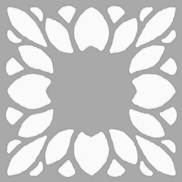 Artikel ST-1496 Nita Çiçek Motifi Stencil Tasarımı 30x30 cm Kanvas Tablo