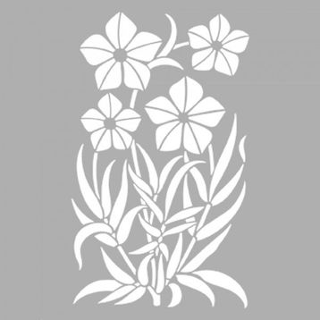 Artikel ST-345 Quad Art Nouveau Karo Stencil Tasarımı 30x30 cm Kanvas Tablo