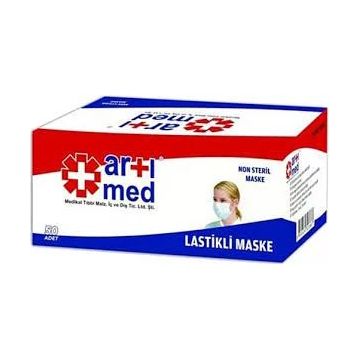 Artımed 3 Katlı Meltblown Filtreli 50 Adet Cerrahi Maske