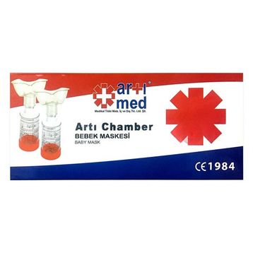 Artımed Chamber Kırmızı - Küçük Boy 0-12 Ay Bebek Maskesi