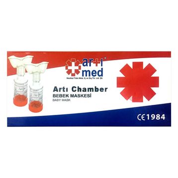 Artımed Chamber Kırmızı - Küçük Boy 0-12 Ay Bebek Maskesi