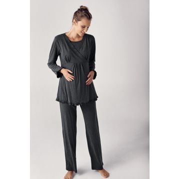 Artış 13201 Uzun Kollu Esnek Pamuklu Kadın Pijama Takımı