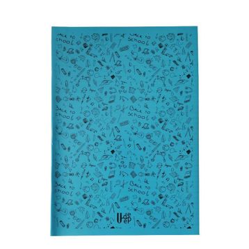Artlantis 40 Yaprak Çizgili + Kareli Plastik A4 Desenli Kapak Mavi Defter