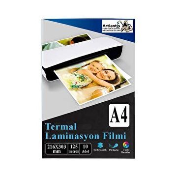 Artlantis A4 125 Mikron 10 Adet Parlak Laminasyon Filmi