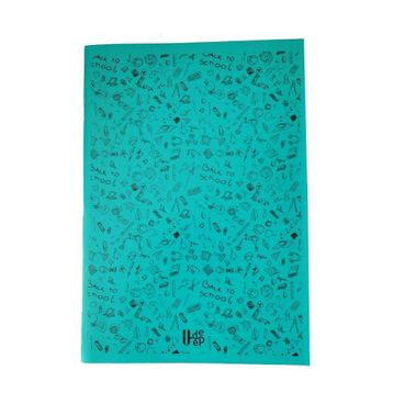 Artlantis Plastik Kapak A4 Çizgili 60 Sayfa Desenli Turkuaz Defter