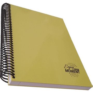 Artlantis Sert Kapak 120 Yaprak Kareli 17X24 cm Enjoy Every Moment Yeşil Spiralli Defter