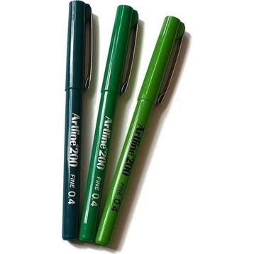 Artline 200N 04 mm Yeşil Fineliner Keçe Uçlu Yazı Kalemi
