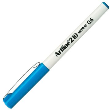Artline 210N Yazı Kalemi Uç 0.6 mm Gök Mavisi Keçe Uçlu Kalem