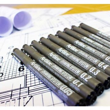 Artline 9'lu Set Siyah Drawıng System Çizim Kalemi