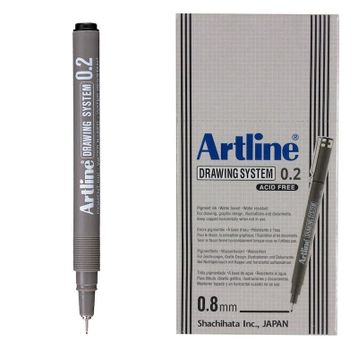 Artline Draving 232 0,2mm 12'li Siyah Teknik Çizim Kalemi