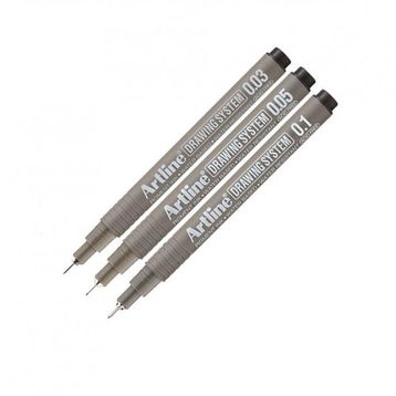 Artline Drawing 0.03-0.05-0.1 mm Siyah 3 Adet Teknik Çizim Kalemi