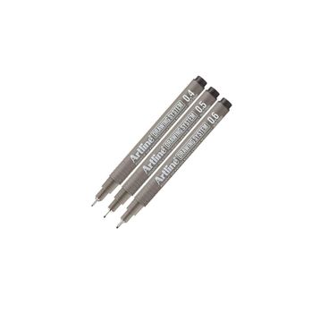 Artline Drawing 0.4-0.5-0.6 mm Siyah 3 Adet Teknik Çizim Kalemi