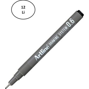 Artline Drawing System 236 0.6 mm Uçlu Siyah Teknik Çizim Kalemi