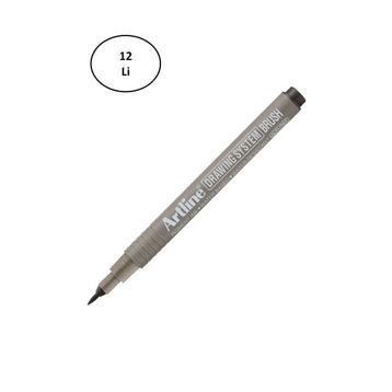 Artline Drawing System Brush Siyah Fırça Uçlu 12'li Teknik Çizim Kalemi