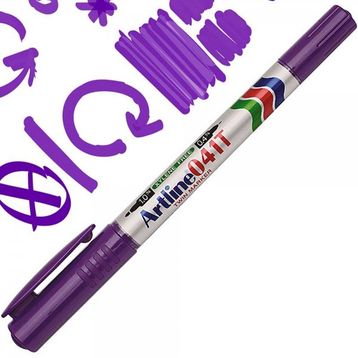 Artline EK-041T İki Uçlu Permanent Mor Markör