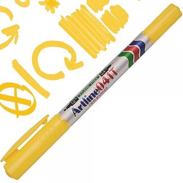 Artline EK-041T İki Uçlu Permanent Sarı Markör