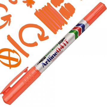 Artline EK-041T İki Uçlu Permanent Turuncu Markör