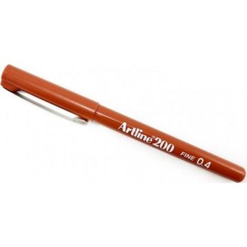 Artline EK-200 Fineliner 0.4 mm Kahverengi 12'li İnce Uçlu Keçeli Kalem