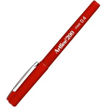 Artline EK-200N Fineliner 0.4 MM Koyu Kırmızı Keçe Uçlu Kalem