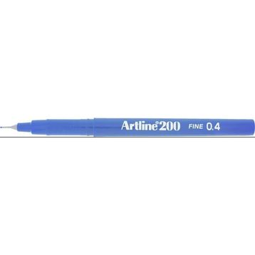 Artline İnce Uçlu Yazı Ve Çizim Kalemi Fineliner 0.4 MM Koyu Royal Mavi EK-200 (12 Li Paket)