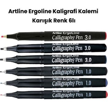 Artline Set 1 Karışık Renk 6'lı Ergoline Kaligrafi Kalemi