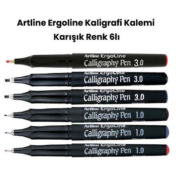 Artline Set 1 Karışık Renk 6'lı Ergoline Kaligrafi Kalemi