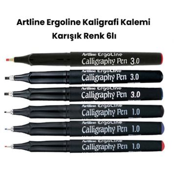 Artline Set 1 Karışık Renk 6'lı Ergoline Kaligrafi Kalemi