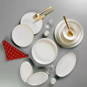 Aryıldız 2540884373 Lima Gold 60 Parça Yemek Takımı