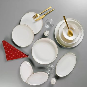 Aryıldız 2540884373 Lima Gold 60 Parça Yemek Takımı