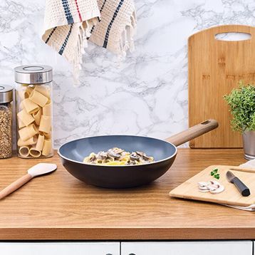 Aryıldız 28 cm Eco Ceramic Wok Tava