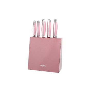 Aryıldız 6 Parça Pembe Saplı Bıçak Set