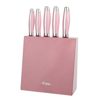 Aryıldız 6 Parça Pembe Saplı Bıçak Set