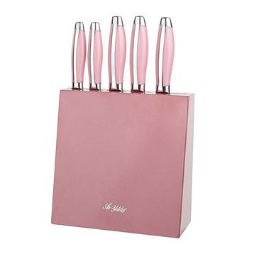 Aryıldız 6 Parça Pembe Saplı Bıçak Set