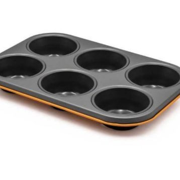 Aryıldız 6'lı Turuncu Granit Muffin Kalıbı