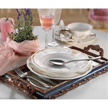 Aryıldız AR 30040-84 Parça Prestige Bone Porselen Yemek Takımı