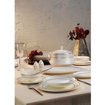 Aryıldız AR252963 Hn Vanessa 60 Parça Platin Porselen Yemek Takımı