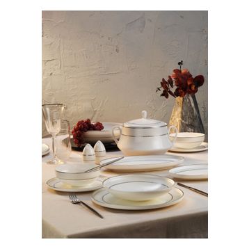 Aryıldız AR252963 Hn Vanessa 60 Parça Platin Porselen Yemek Takımı