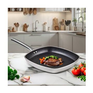Aryıldız Atlanta 28 cm Beige Grill Tava