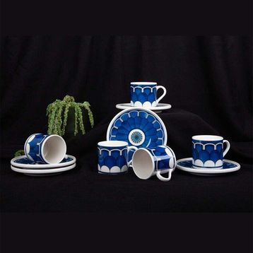 Aryıldız Blue Wave 6 Kişilik Kahve Fincan Seti