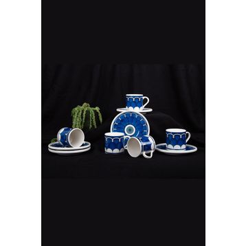 Aryıldız Blue Wave 6 Kişilik Kahve Fincan Seti