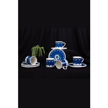 Aryıldız Blue Wave 6 Kişilik Kahve Fincan Seti